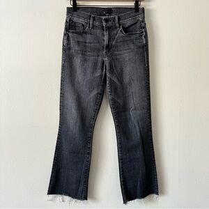 MOTHER Black Cropped Jeans
